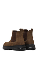 Men's Tan Nubuck Leather Chelsea Boot | Derimod Men's Tan Nubuck Leather Chelsea Boot | Derimod