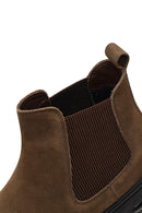 Men's Tan Nubuck Leather Chelsea Boot | Derimod Men's Tan Nubuck Leather Chelsea Boot | Derimod