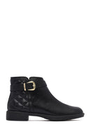 Woman Black Zippered Buckled Boots | Derimod Woman Black Zippered Buckled Boots | Derimod