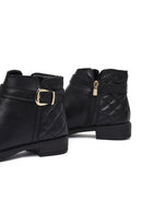 Woman Black Zippered Buckled Boots | Derimod Woman Black Zippered Buckled Boots | Derimod