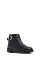 Woman Black Zippered Buckled Boots | Derimod Woman Black Zippered Buckled Boots | Derimod