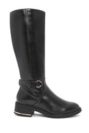 Woman Black Zippered Buckle Detailed Boots | Derimod Woman Black Zippered Buckle Detailed Boots | Derimod