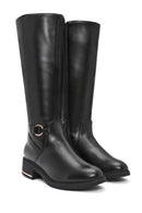 Woman Black Zippered Buckle Detailed Boots | Derimod Woman Black Zippered Buckle Detailed Boots | Derimod