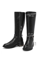 Woman Black Zippered Buckle Detailed Boots | Derimod Woman Black Zippered Buckle Detailed Boots | Derimod