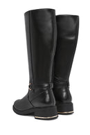 Woman Black Zippered Buckle Detailed Boots | Derimod Woman Black Zippered Buckle Detailed Boots | Derimod