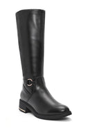Woman Black Zippered Buckle Detailed Boots | Derimod Woman Black Zippered Buckle Detailed Boots | Derimod