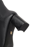 Women's Black Zippered Thick Heeled Boots | Derimod Women's Black Zippered Thick Heeled Boots | Derimod