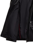 Chantal Women's Black Hooded Fur Oversize Leather Coat | Derimod Chantal Women's Black Hooded Fur Oversize Leather Coat | Derimod