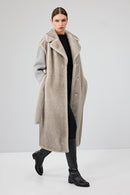 Mirage Women's Gray Teddy Coat | Derimod Mirage Women's Gray Teddy Coat | Derimod