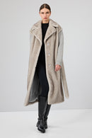 Mirage Women's Gray Teddy Coat | Derimod Mirage Women's Gray Teddy Coat | Derimod