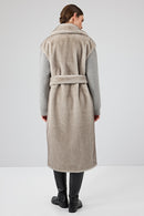 Mirage Women's Gray Teddy Coat | Derimod Mirage Women's Gray Teddy Coat | Derimod