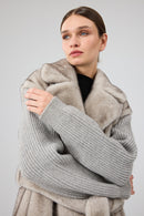Mirage Women's Gray Teddy Coat | Derimod Mirage Women's Gray Teddy Coat | Derimod