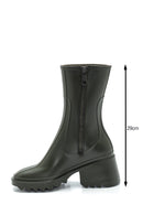 Women's Khaki Heeled Boots | Derimod Women's Khaki Heeled Boots | Derimod