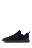 Erkek Lacivert Bağcıklı Nubuk Deri Sneaker | Derimod Erkek Lacivert Bağcıklı Nubuk Deri Sneaker | Derimod