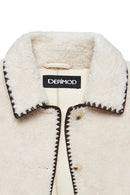 Montblanc Women's White Teddy Coat | Derimod Montblanc Women's White Teddy Coat | Derimod