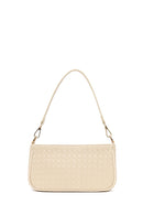 Kadın Bej Uzun Askılı Örgülü Omuz Çantası | Derimod Kadın Bej Uzun Askılı Örgülü Omuz Çantası | Derimod