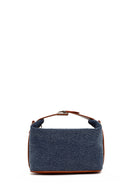 Woman Blue Long Strap Denim Mini Crossbody Bag | Derimod Woman Blue Long Strap Denim Mini Crossbody Bag | Derimod