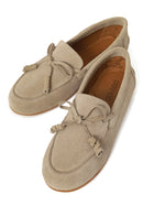Woman Beige Suede Leather Loafer | Derimod Woman Beige Suede Leather Loafer | Derimod
