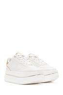Women's White Lace-Up Thick Soled Sneaker | Derimod Women's White Lace-Up Thick Soled Sneaker | Derimod