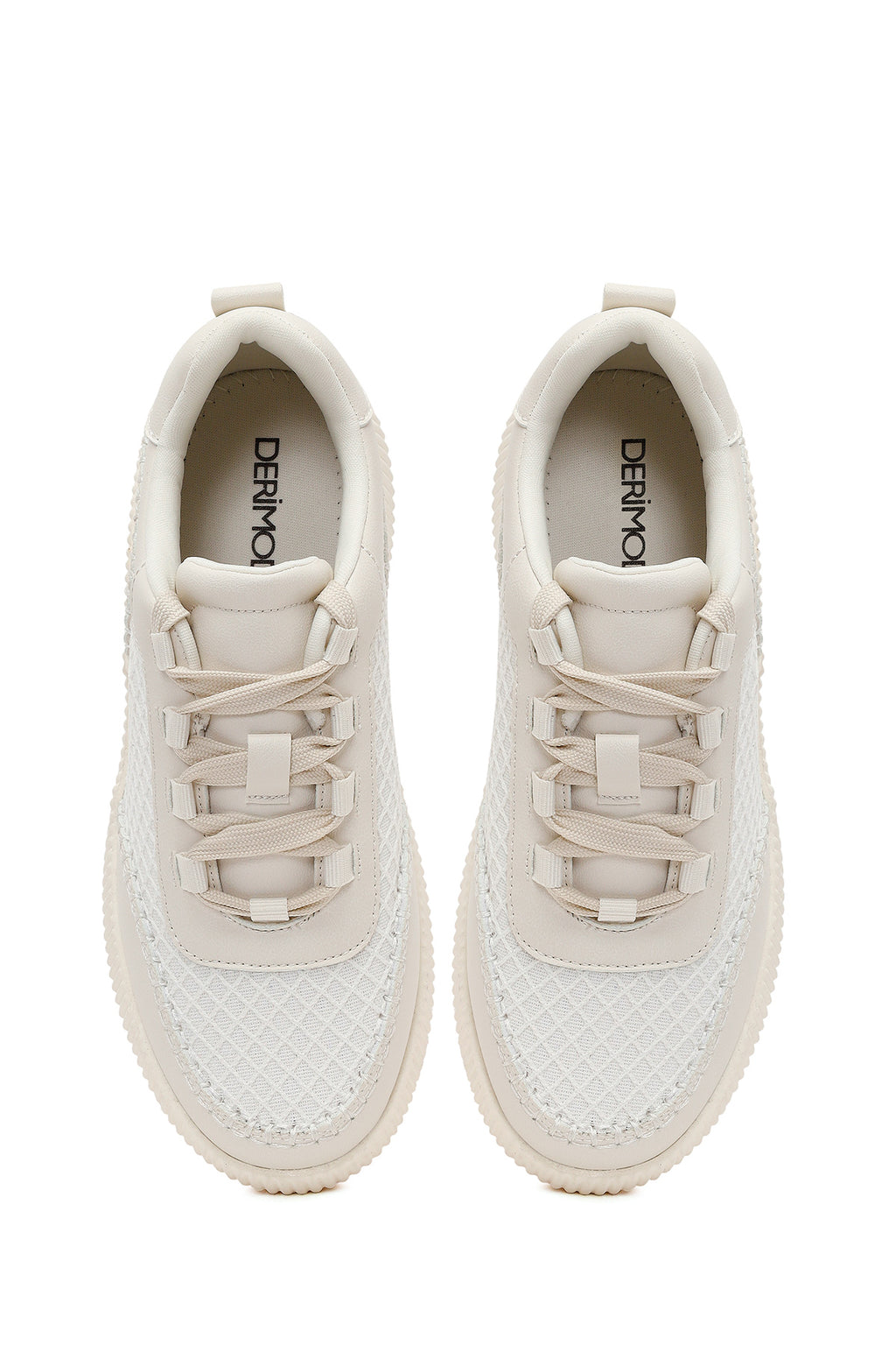 Kadın Beyaz Kalın Tabanlı Sneaker