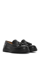 Women's Black Tassel Leather Loafer | Derimod Women's Black Tassel Leather Loafer | Derimod