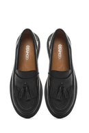 Women's Black Tassel Leather Loafer | Derimod Women's Black Tassel Leather Loafer | Derimod