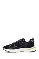 Woman Black Lace-Up Chunky Sneaker | Derimod Woman Black Lace-Up Chunky Sneaker | Derimod