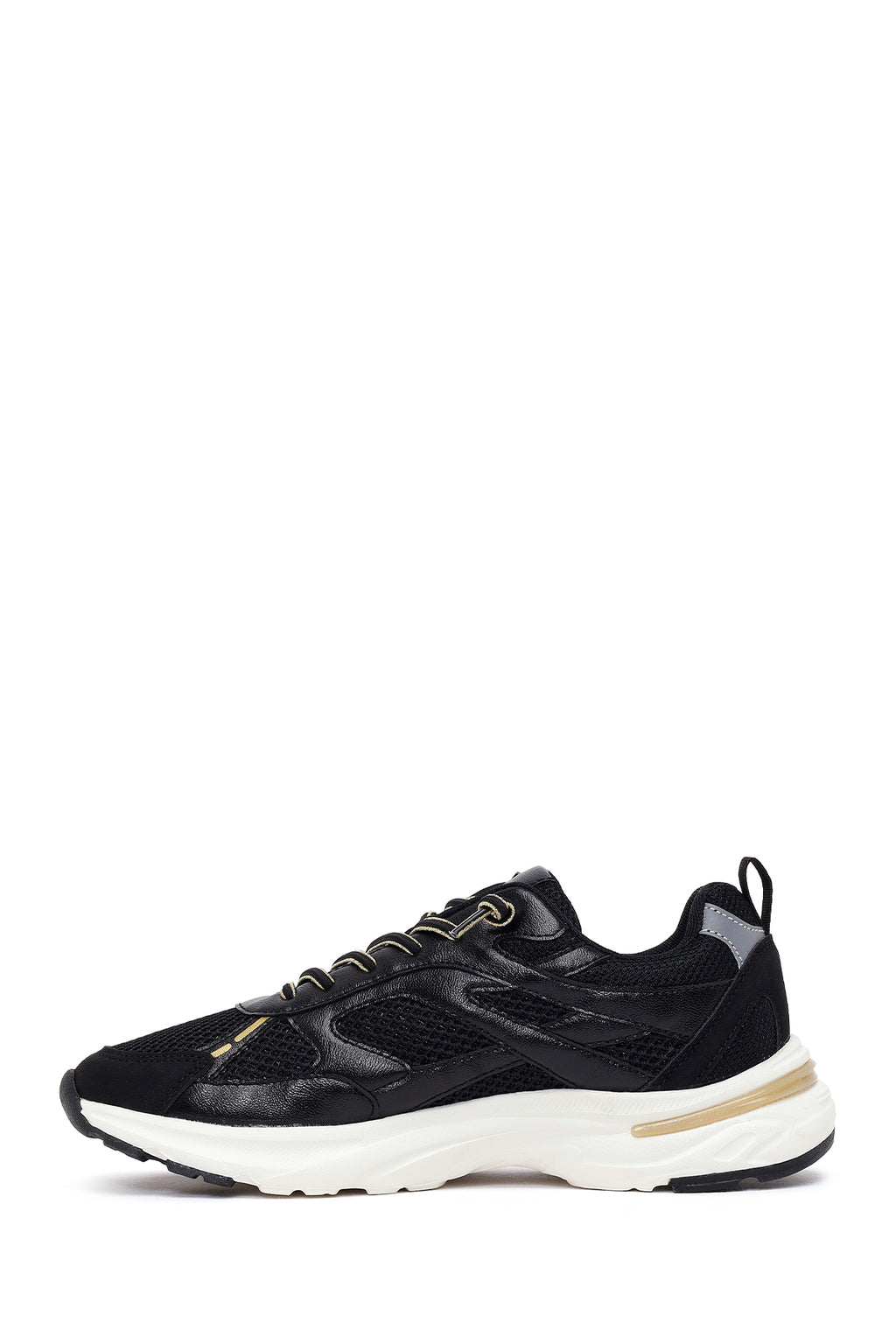 Kadın Siyah Bağcıklı Kalın Tabanlı Sneaker