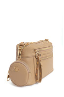 Woman Beige Long-Strap Crossbody Bag | Derimod Woman Beige Long-Strap Crossbody Bag | Derimod