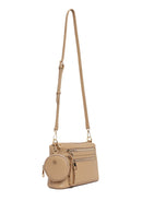 Woman Beige Long-Strap Crossbody Bag | Derimod Woman Beige Long-Strap Crossbody Bag | Derimod