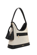 Woman Cream Charmed Shoulder Bag | Derimod Woman Cream Charmed Shoulder Bag | Derimod