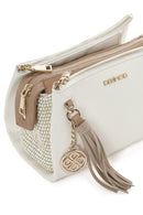 Woman Cream Charmed Crossbody Bag | Derimod Woman Cream Charmed Crossbody Bag | Derimod