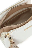 Woman Cream Charmed Crossbody Bag | Derimod Woman Cream Charmed Crossbody Bag | Derimod