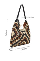 Woman Brown Straw Shoulder Bag | Derimod Woman Brown Straw Shoulder Bag | Derimod