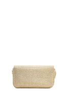 Woman Beige Long Strap Straw Crossbody Bag | Derimod Woman Beige Long Strap Straw Crossbody Bag | Derimod