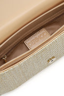 Woman Beige Long Strap Straw Crossbody Bag | Derimod Woman Beige Long Strap Straw Crossbody Bag | Derimod