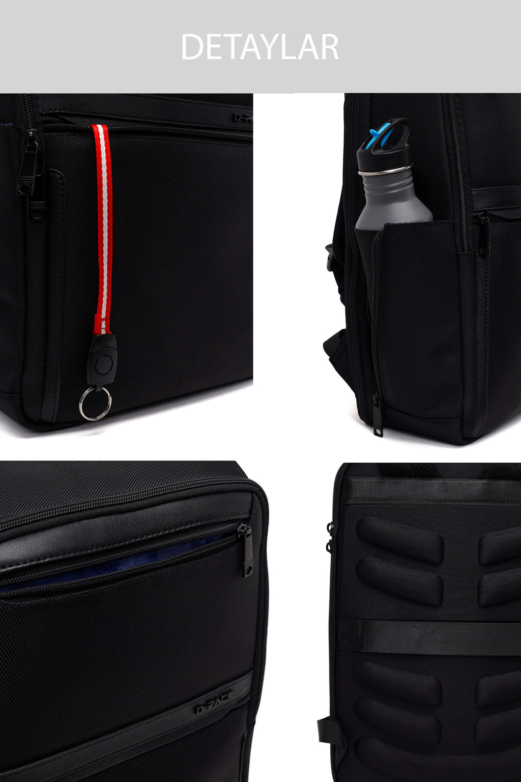 D-Pack Unisex Siyah Sırt Çantası