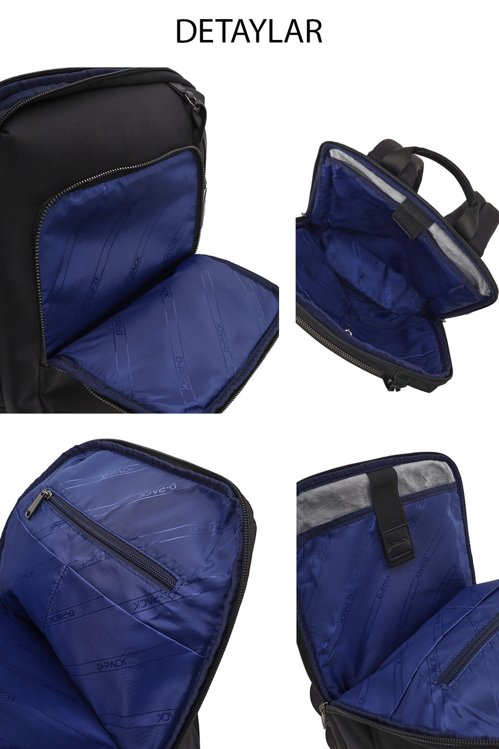 D-Pack Unisex Siyah Sırt Çantası