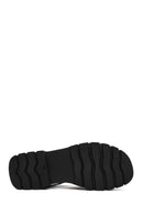 Woman Black Strappy Thick-Soled Leather Sandals | Derimod Woman Black Strappy Thick-Soled Leather Sandals | Derimod