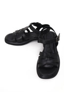 Woman Black Ankle-Buckle Leather Sandal | Derimod Woman Black Ankle-Buckle Leather Sandal | Derimod