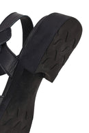 Woman Black Ankle-Buckle Leather Sandal | Derimod Woman Black Ankle-Buckle Leather Sandal | Derimod