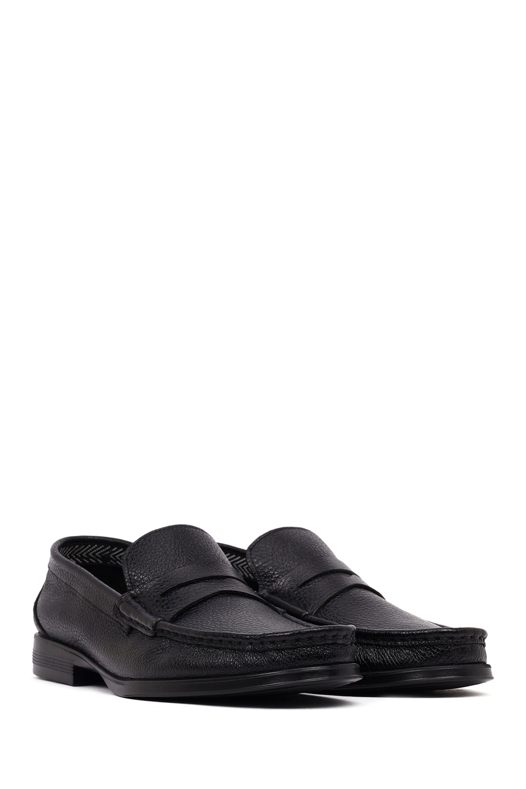 Erkek Siyah Deri Klasik Loafer