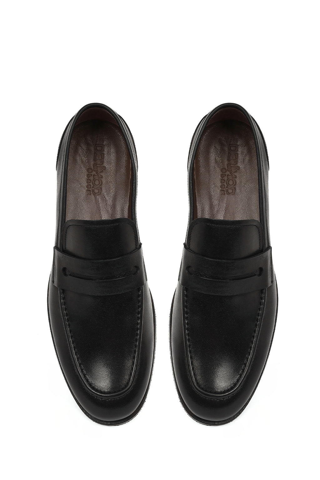 Derimod Black Erkek Siyah Deri Klasik Loafer