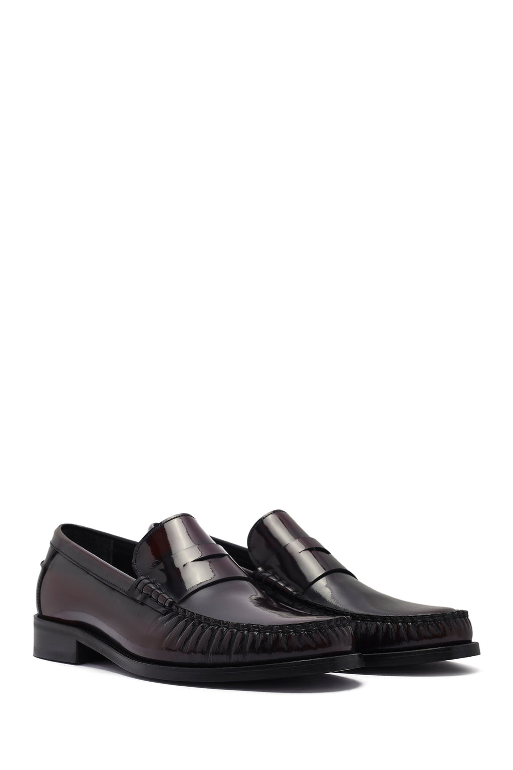 Erkek Bordo Deri Klasik Loafer
