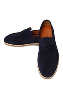 Erkek Lacivert Süet Deri Loafer | Derimod Erkek Lacivert Süet Deri Loafer | Derimod
