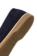 Erkek Lacivert Süet Deri Loafer | Derimod Erkek Lacivert Süet Deri Loafer | Derimod