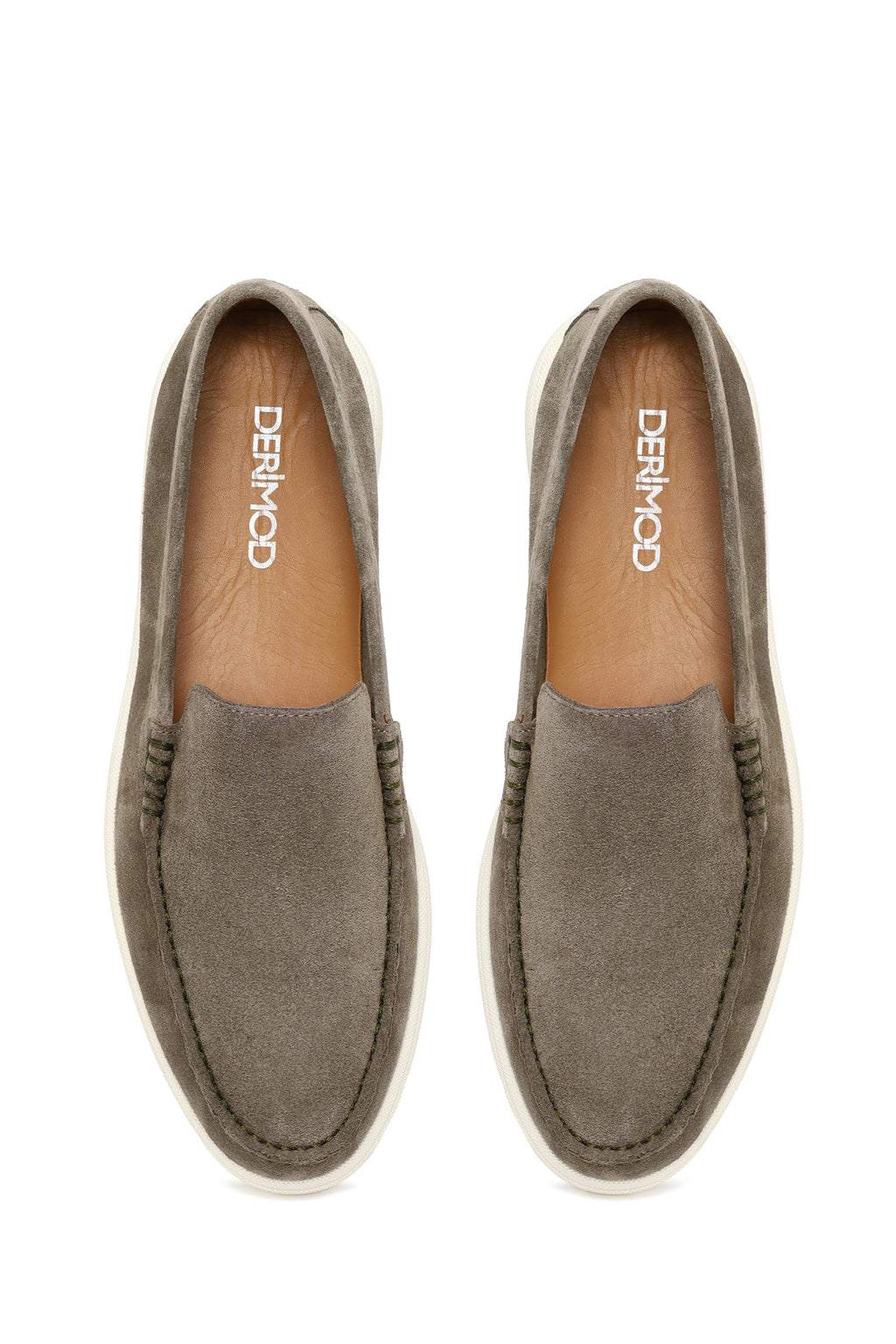 Erkek Mint Yeşili Süet Deri Loafer