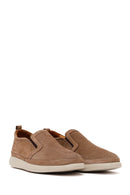 Male Beige Thick-Soled Nubuck Leather Comfort Loafer | Derimod Male Beige Thick-Soled Nubuck Leather Comfort Loafer | Derimod