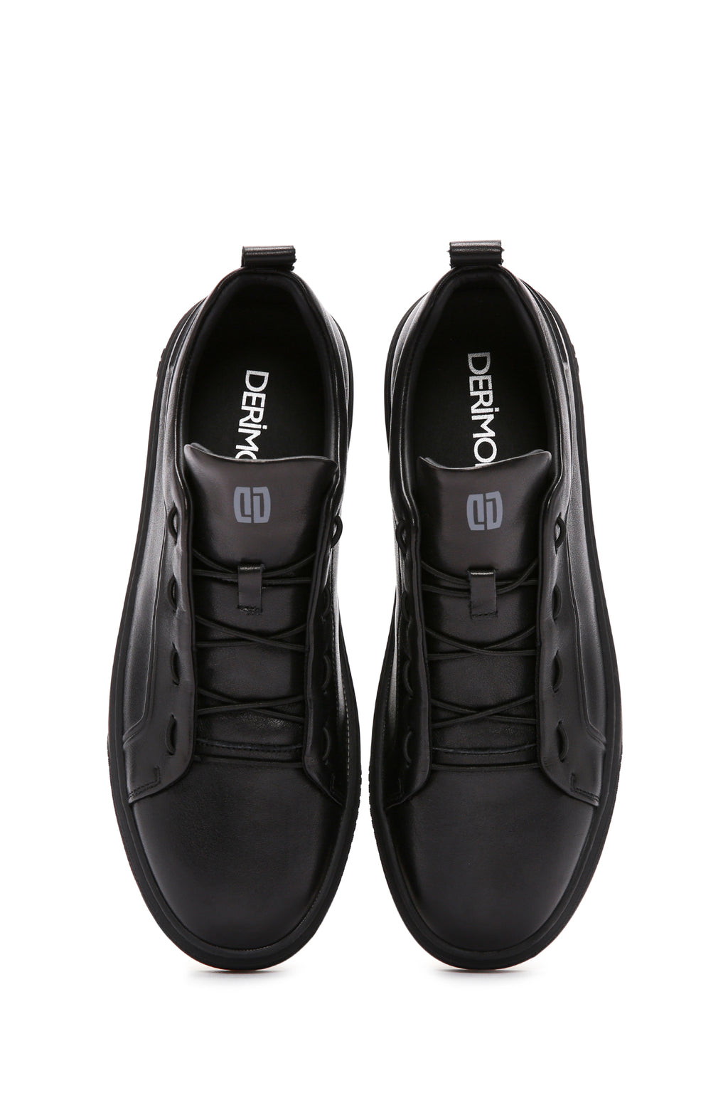 Erkek Siyah Deri Sneaker