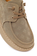 Derimod Zero Erkek Bej Bağcıklı Kumaş Sneaker | Derimod Derimod Zero Erkek Bej Bağcıklı Kumaş Sneaker | Derimod